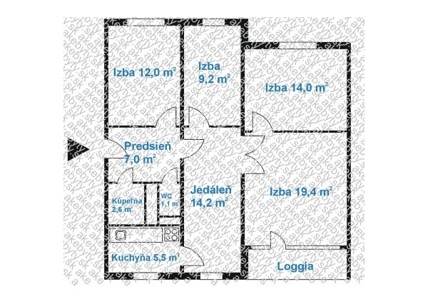 4-izbový priestranný byt, na Vansovej ul., Prešov